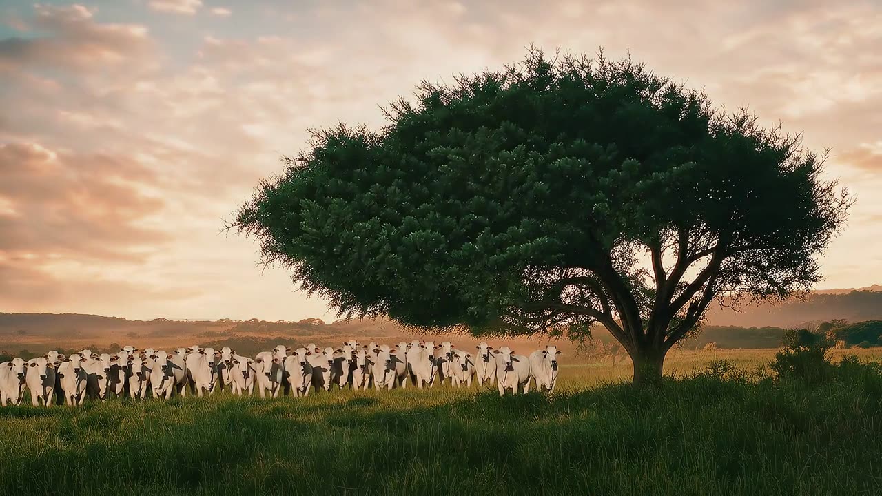 Campo ao entardecer